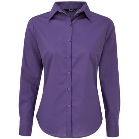 Pflegeleichte Poplin-Bluse in Purple von Premier Workwear (Artnum: PW300
