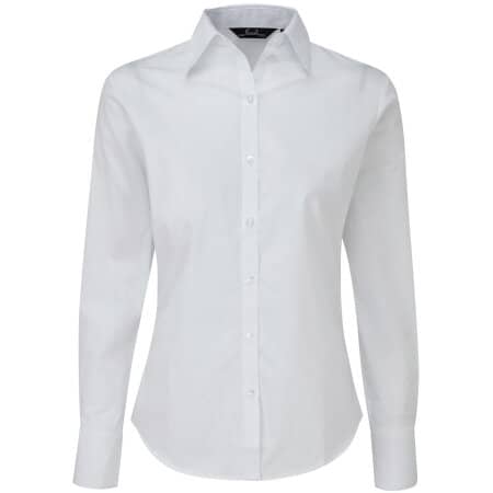 Pflegeleichte Poplin-Bluse in White von Premier Workwear (Artnum: PW300