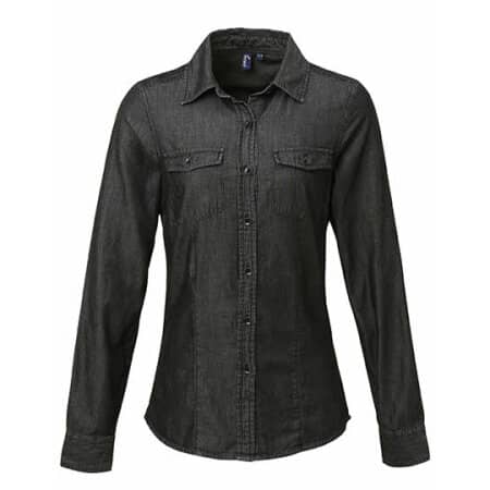 Ladies` Jeans Stitch Denim Shirt von Premier Workwear (Artnum: PW322