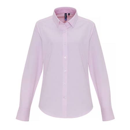 Ladies Cotton Rich Oxford Stripes Shirt von Premier Workwear (Artnum: PW338