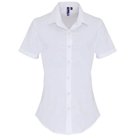 Elastische Poplin-Bluse mit abgerundetem Saum von Premier Workwear (Artnum: PW346