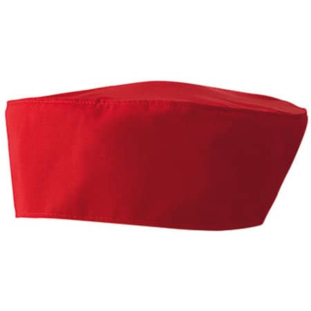 Chef`s Skull Cap in Red (ca. Pantone 200) von Premier Workwear (Artnum: PW653