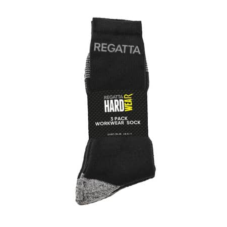 3er-Pack strapazierfähige Herren-Arbeitssocken von Regatta Hardwear (Artnum: RG003