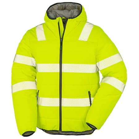 Recycled Ripstop Padded Safety Jacket in Fluorescent Yellow (Neon) von Result (Artnum: RT500