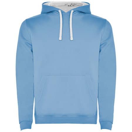 Urban Hooded Sweatshirt in Sky Blue|White von Roly (Artnum: RY1067