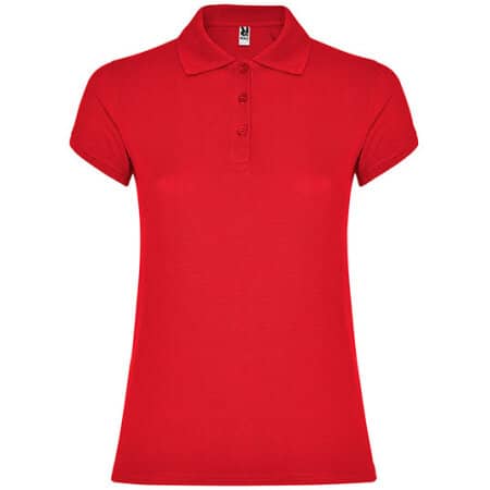 Damen-Poloshirt mit Seitenschlitzen in Red von Roly (Artnum: RY6634