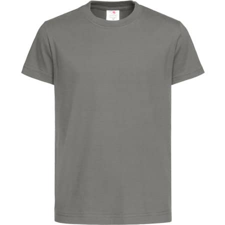 Nachhaltiges Kinder Crew Neck T-Shirt aus Bio-Baumwolle in Real Grey von Stedman® (Artnum: S2220K