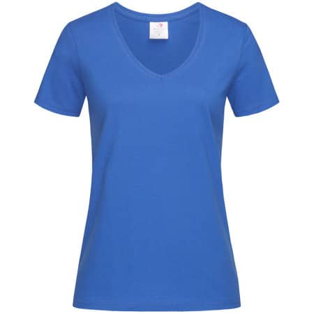Klassisches Damen T-Shirt mit V-Ausschnitt in Bright Royal von Stedman® (Artnum: S279