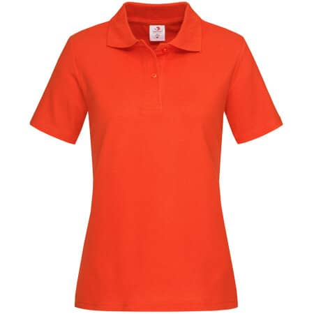 Damen-Poloshirt in Brilliant Orange von Stedman® (Artnum: S519