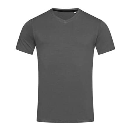 Slim Fit Herren Stretch T-Shirt mit V-Ausschnitt in Slate Grey (Solid) von Stedman® (Artnum: S9610
