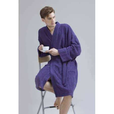 Schwerer Frottee-Bademantel im Kimono-Stil von Towel City (Artnum: TC21