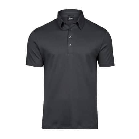 Leicht talliertes Interlock Herren-Poloshirt aus Pima-Baumwolle in Dark Grey (Solid) von Tee Jays (Artnum: TJ1440