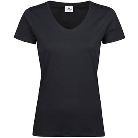 Hochwertiges Bio Damen T-Shirt mit V-Ausschnitt in Black von Tee Jays (Artnum: TJ5005