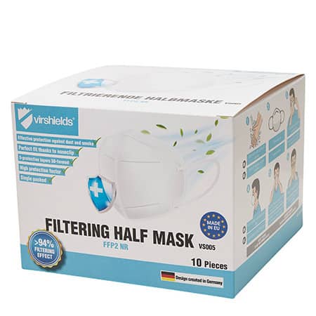 Filtering Half Mask FFP2 NR (Pack of 10) von Virshields® (Artnum: VS005