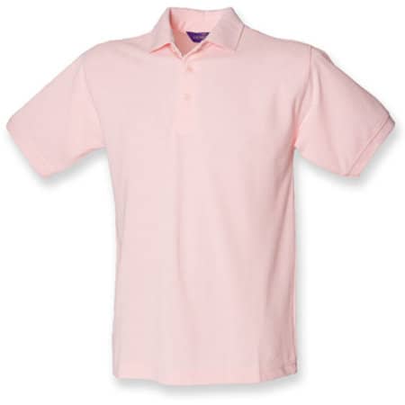 Strapazierfähiges Herren Poloshirt aus Mischgewebe in Pink von Henbury (Artnum: W400