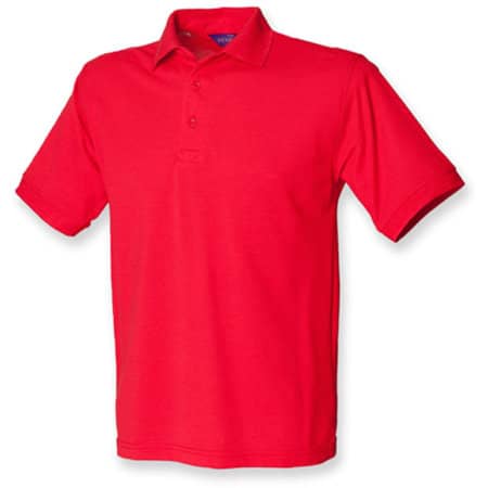 Strapazierfähiges Herren Poloshirt aus Mischgewebe in Red von Henbury (Artnum: W400