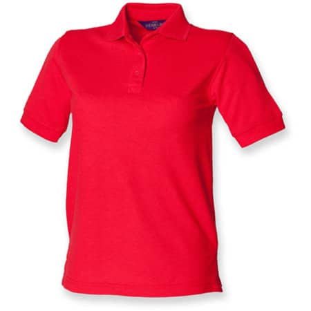 Sztapazierfähiges Damen Poloshirt aus Mischgewebe in Red von Henbury (Artnum: W401