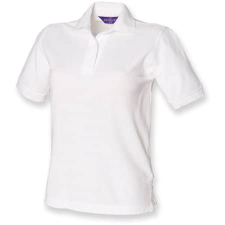 Sztapazierfähiges Damen Poloshirt aus Mischgewebe in White von Henbury (Artnum: W401