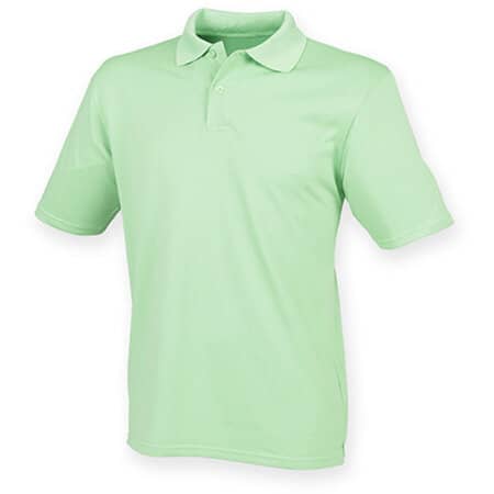 Pflegeleichtes funktionales Herren-Poloshirt in Lime Green von Henbury (Artnum: W475