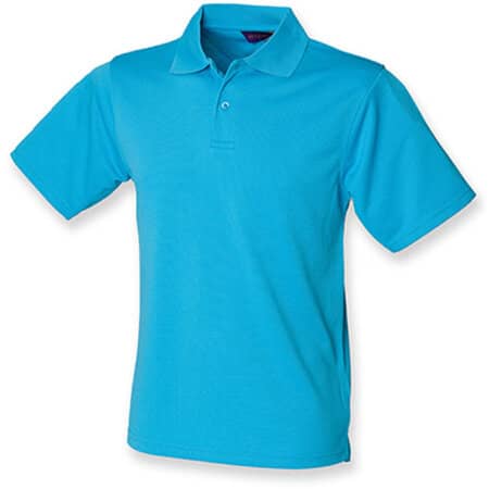 Pflegeleichtes funktionales Herren-Poloshirt in Turquoise von Henbury (Artnum: W475