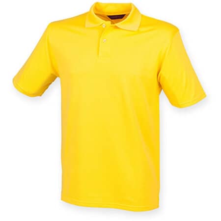 Pflegeleichtes funktionales Herren-Poloshirt in Yellow von Henbury (Artnum: W475