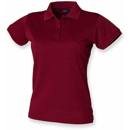 Schnelltrocknendes Coolplus® Poloshirt für Damen in Burgundy von Henbury (Artnum: W476
