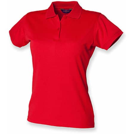 Schnelltrocknendes Coolplus® Poloshirt für Damen in Classic Red von Henbury (Artnum: W476