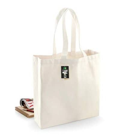 Nachhaltige Fair Trade Einkaufstasche mit langen Henkeln aus Bio-Baumwolle von Westford Mill (Artnum: WM623