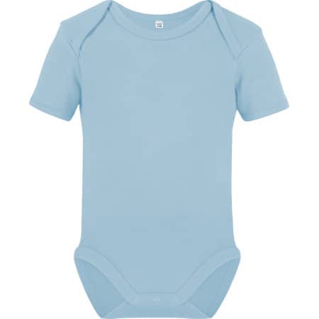 Organic Baby Bodysuit Short Sleeve Bailey 01 in Powder Blue von Link Kids Wear (Artnum: X11120