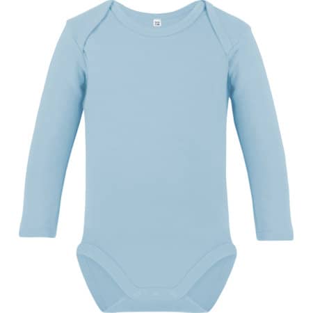 Langärmeliger Baby Body aus Bio-Baumwolle in Powder Blue von Link Kids Wear (Artnum: X11420