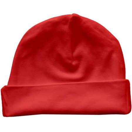 Babymütze aus Bio-Baumwolle in Red von Link Kids Wear (Artnum: X944