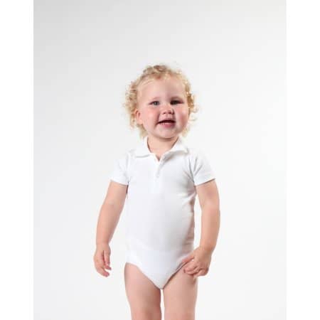 Baby Body aus Bio-Baumwolle mit Polokragen von Link Kids Wear (Artnum: X947