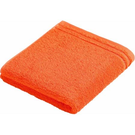 Premium Handtuch mit schmalen Bordüren in Orange von Vossen (Artnum: XF209H