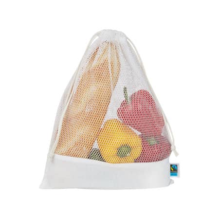 Fair Trade Mesh-Lebensmitteltasche 1200 aus Bio-Baumwolle von Printwear (Artnum: XT1200