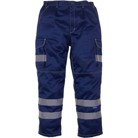 High Visibility Cargo Trousers with Knee Pad Pockets von YOKO (Artnum: YK018T