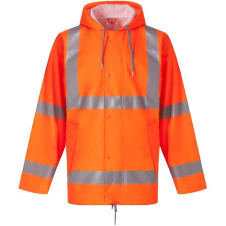 Hi-Vis Soft Flex Breathable Rain Jacket in Orange von YOKO (Artnum: YK450