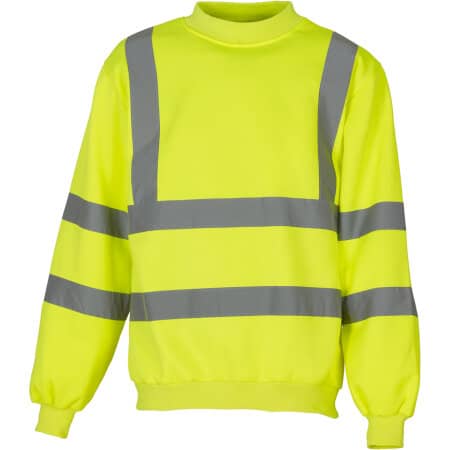 High Visibility Sweatshirt in Hi-Vis Yellow von YOKO (Artnum: YK510