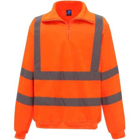Hi Vis 1/4 Zip Sweatshirt in Hi-Vis Orange von YOKO (Artnum: YKK06