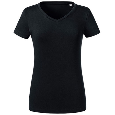 Damen T-Shirt Pure Organic aus nachhaltiger Bio-Baumwolle in Black von Russell (Artnum: Z103F