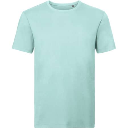 Herren T-Shirt aus Bio-Baumwolle in Aqua von Russell (Artnum: Z108M