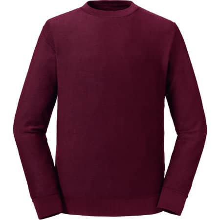 Sweatshirt aus Bio-Baumwolle in Burgundy von Russell (Artnum: Z208M