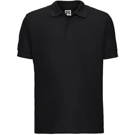 Herren-Poloshirt mit hoher Formbeständigkeit in Black von Russell (Artnum: Z577