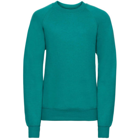Kids` Raglan-Sweatshirt in Winter Emerald von Russell (Artnum: Z762K