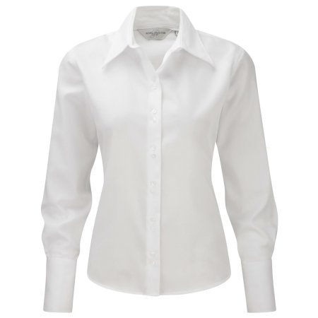 Ladies` Long Sleeve Ultimate Non-Iron Shirt in White von Russell (Artnum: Z956F
