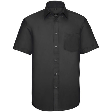 Men`s Short Sleeve Ultimate Non-Iron Shirt in Black von Russell (Artnum: Z957